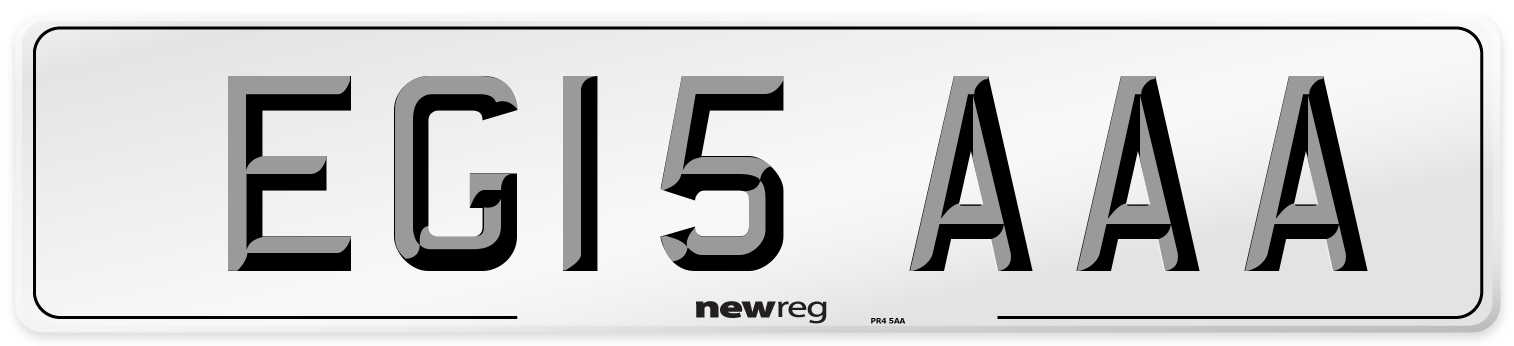 EG15 AAA Number Plate from New Reg